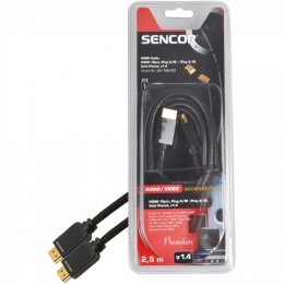 Kabel HDMI 19pin, konektor/M - konektor/M, pozlacený, V1.4 - 2,5m