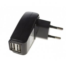 USB nabíječka do el. sítě 2,1A, 2x USB port